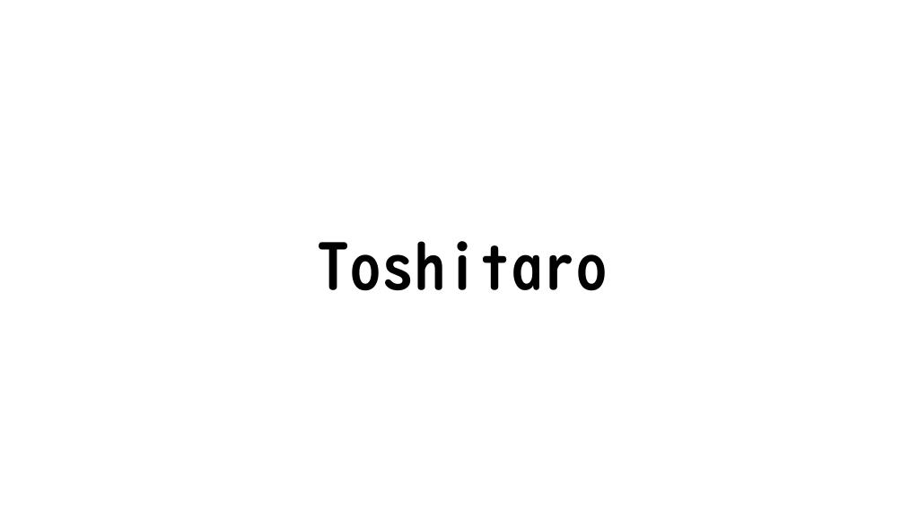 Toshitaro